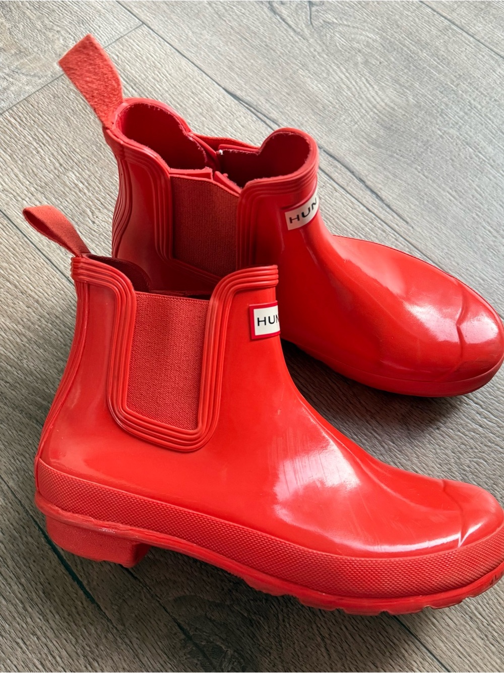 Hunter original gloss short Chelsea rain boots size 8 women - Picture 2 of 10